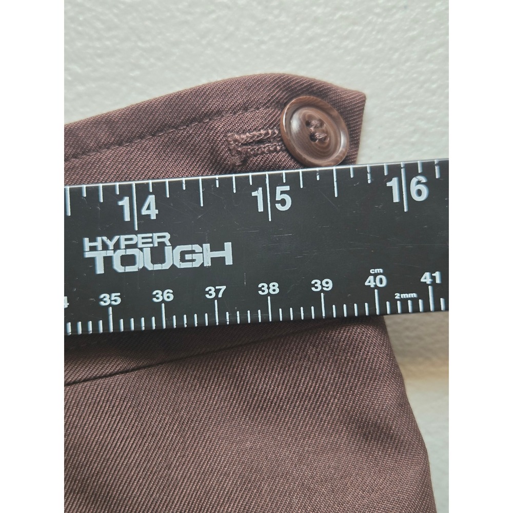 Talbots Petites Brown 100% Silk Wide‎ Leg Dress Pants Trousers Womens Size 8P - Picture 6 of 8